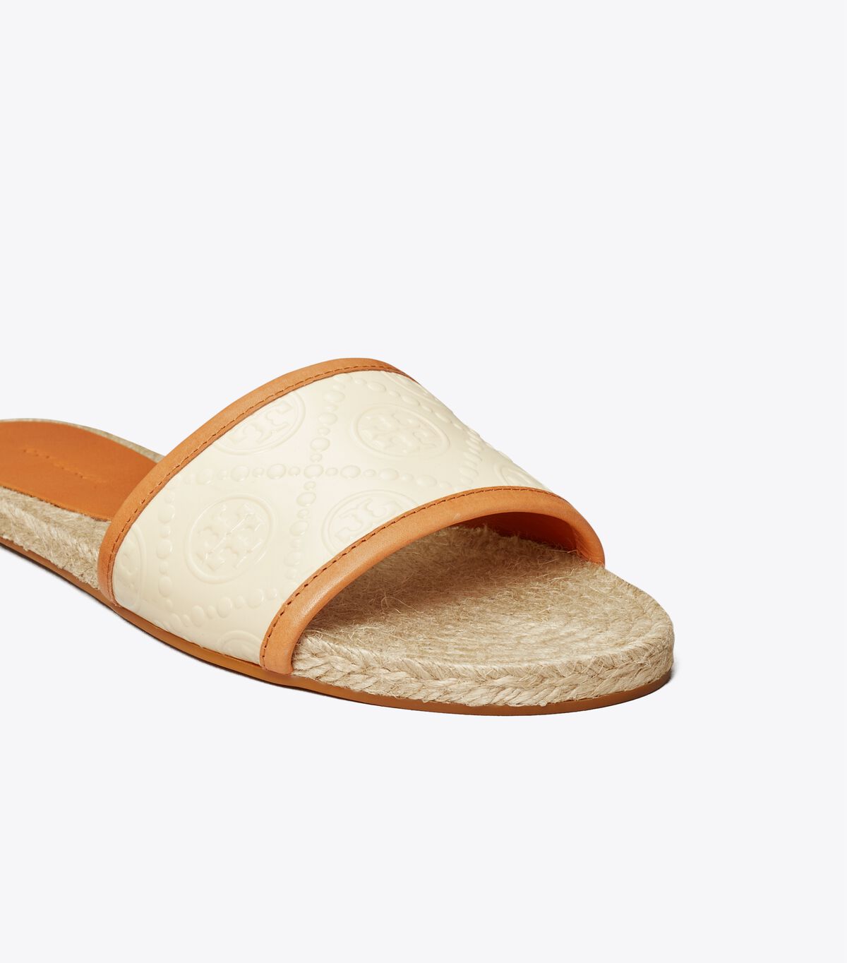Tory Burch Cream / Brown T Monogram Espadrille