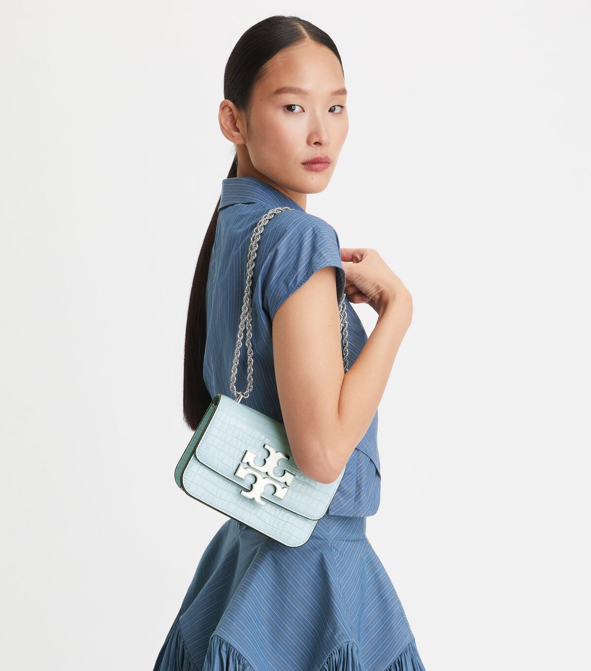 Tory Burch Blue Small Eleanor Mini Bag