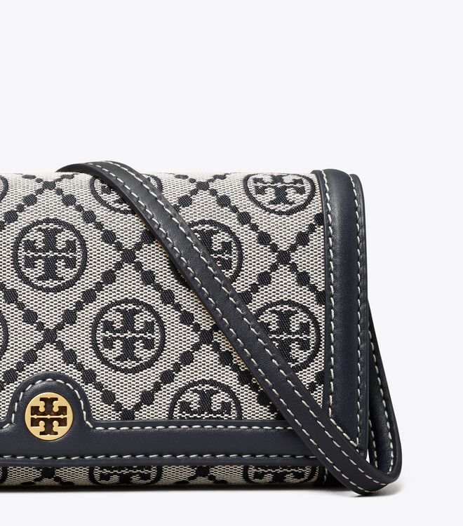 Tory Burch Navy T Monogram Crossbody Bags