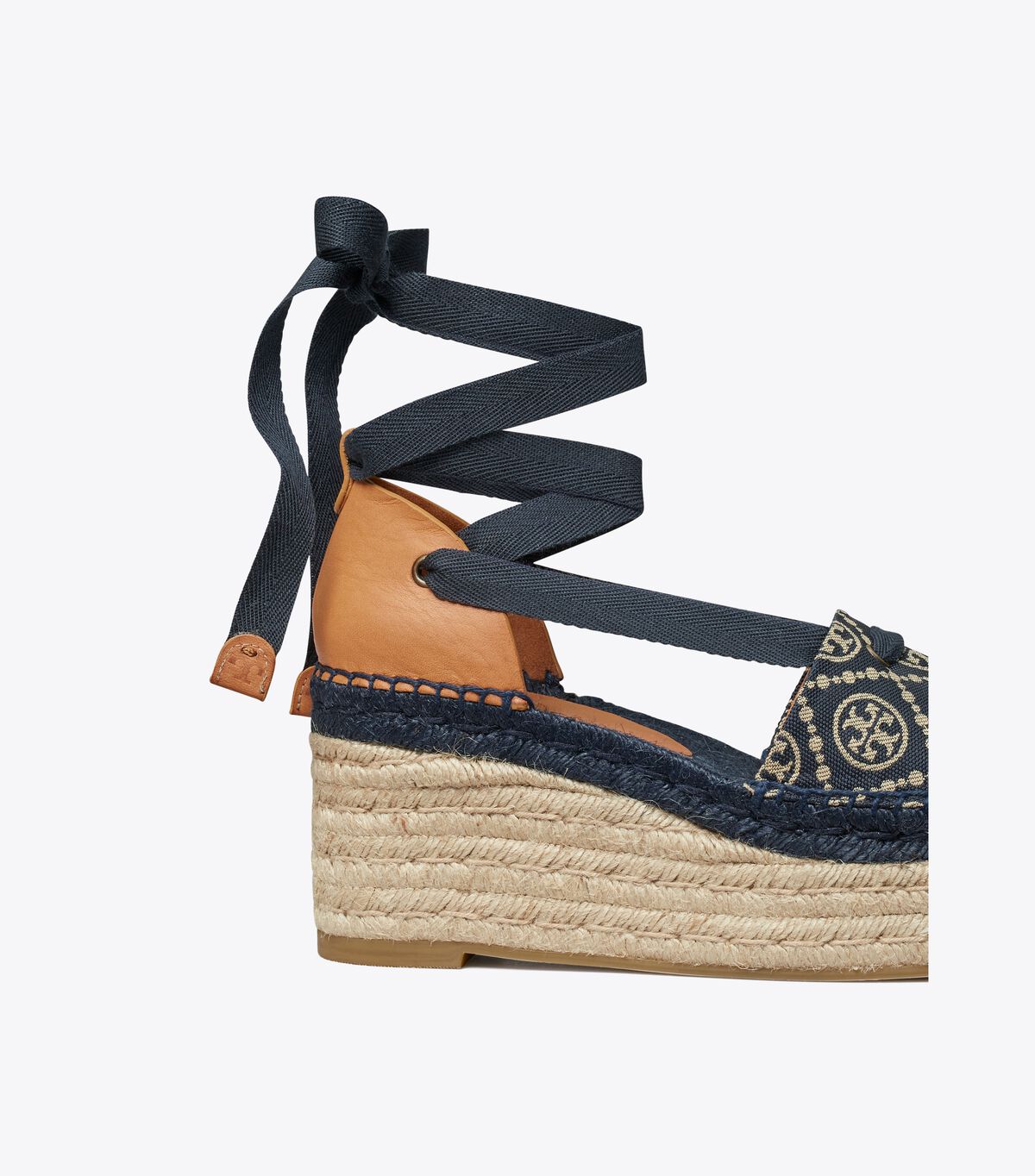 Tory Burch Navy / Brown T Monogram Espadrille