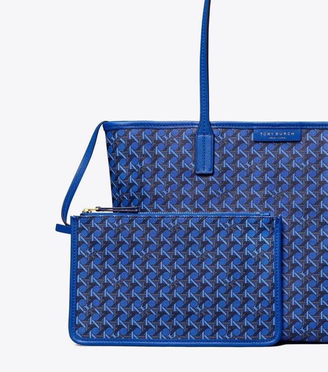 Tory Burch Navy Small Ever-ready Zip Tote Bags