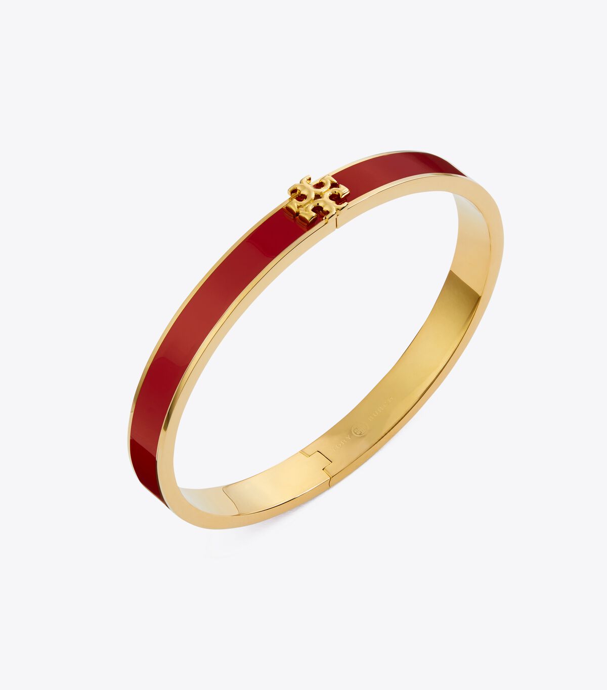 Tory Burch Gold / Red Kira Enamel 7mm Bracelet