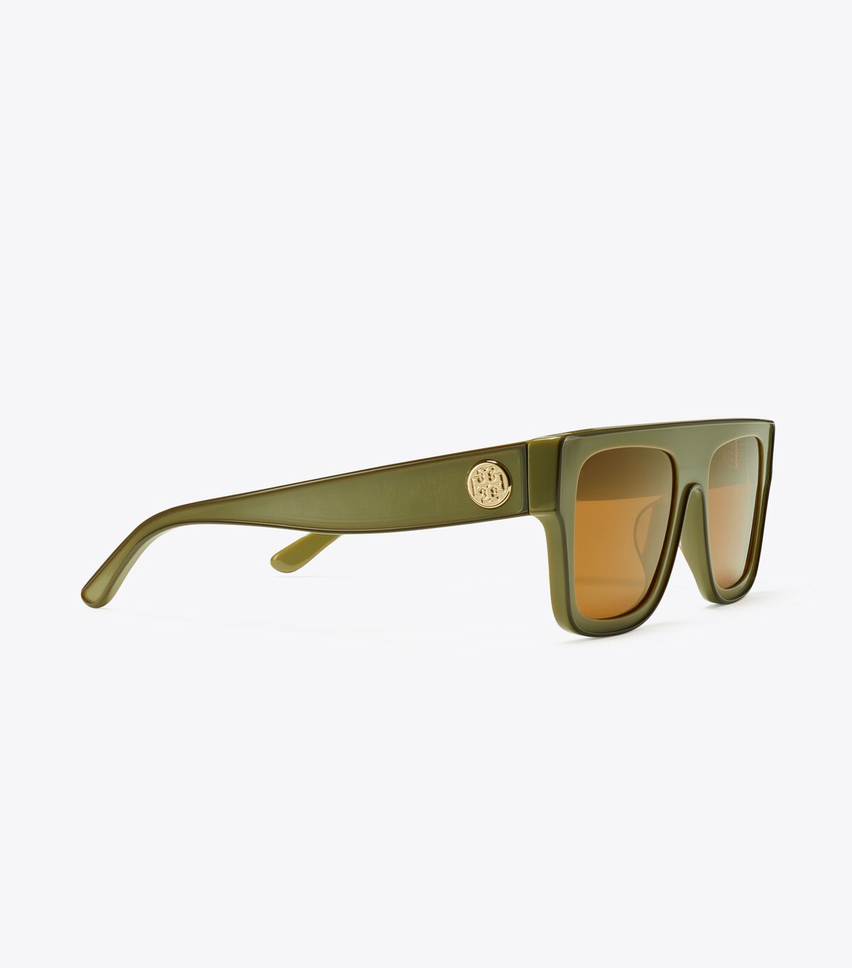 Tory Burch Brown Olive / Green Oversized Geometric Sunglasses