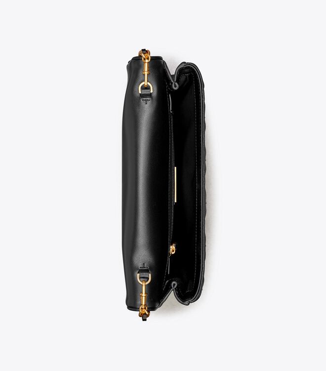 Tory Burch Black Fleming Soft Clutch Bag