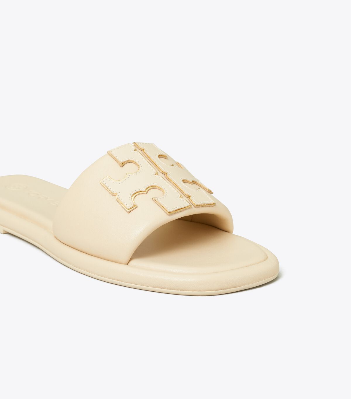 Tory Burch Beige / Gold Double T Sandals