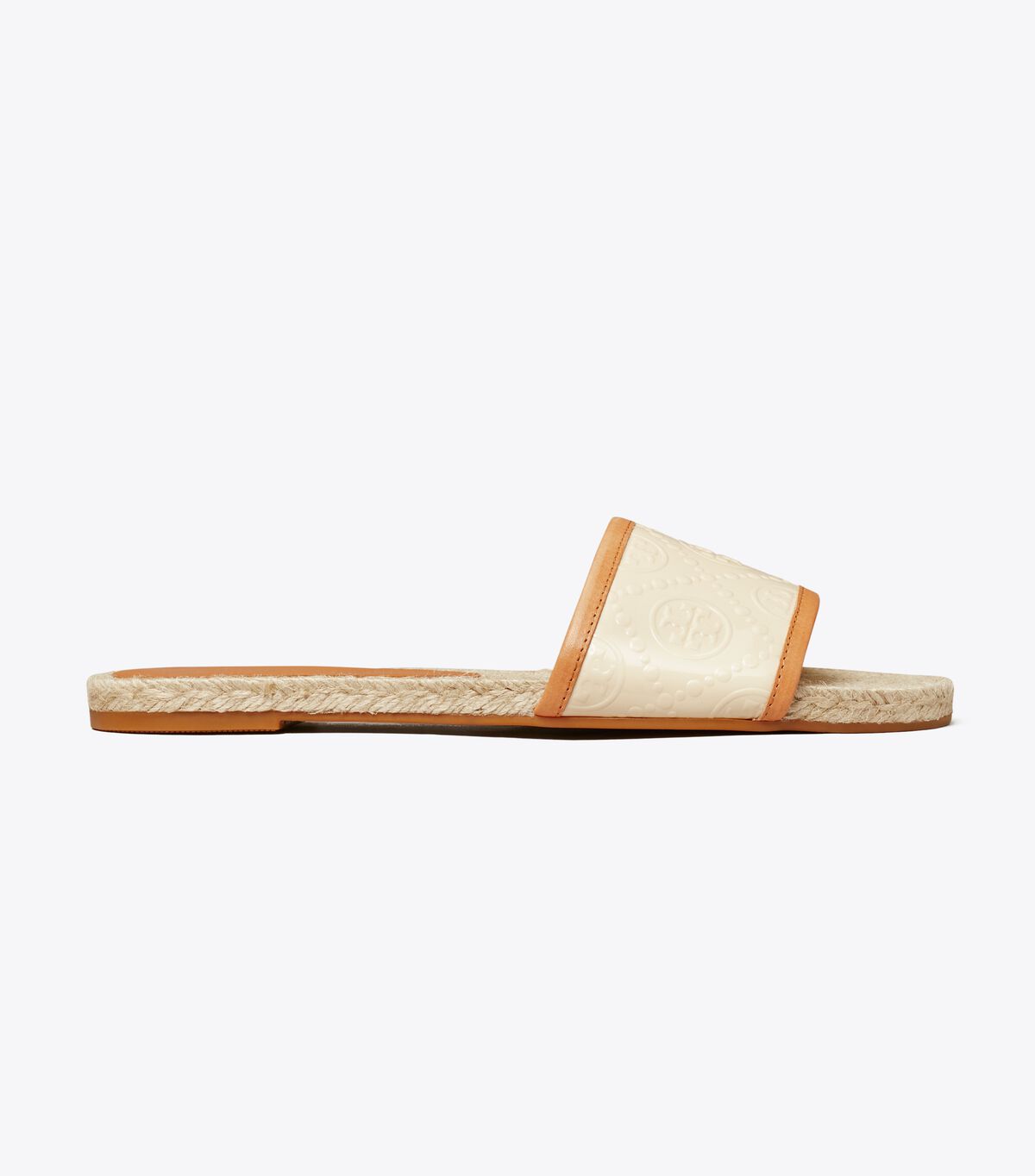 Tory Burch Cream / Brown T Monogram Espadrille
