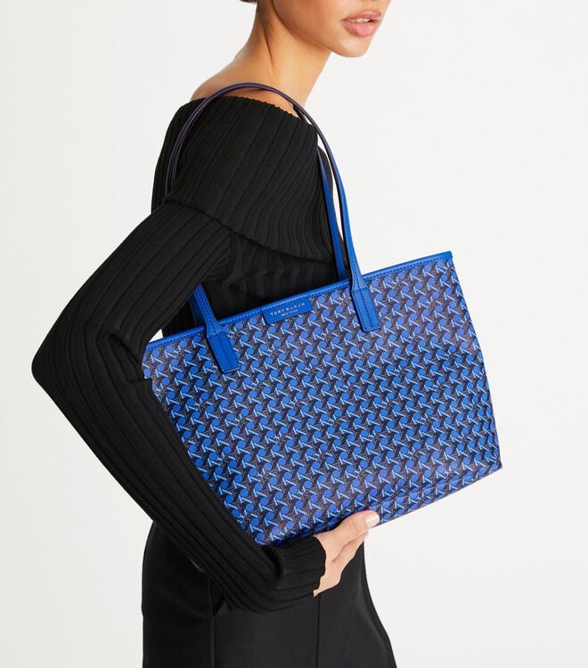 Tory Burch Navy Small Ever-ready Zip Tote Bags