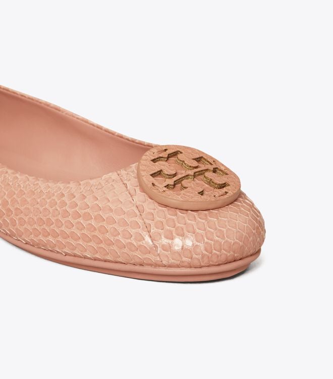 Tory Burch Pink Minnie Travel Ballet Flats