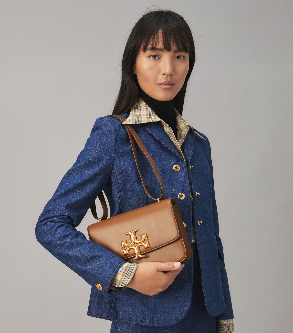Tory Burch Brown Eleanor Shoulder Bags