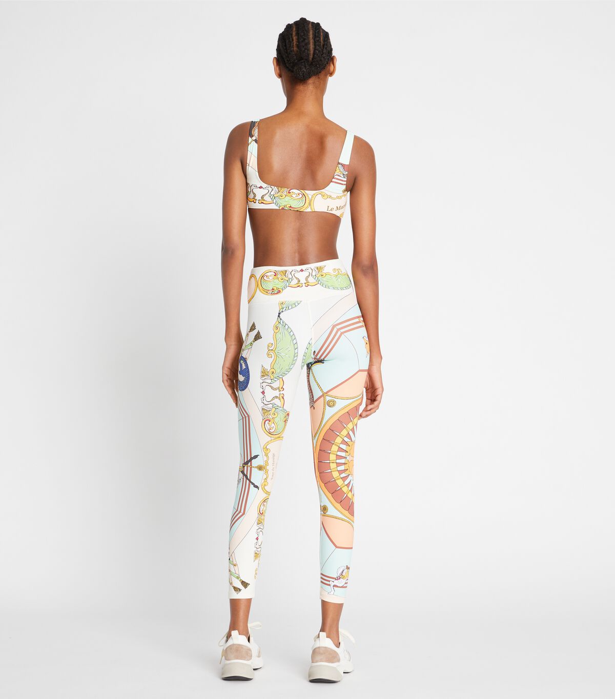 Tory Burch Cream Printed Scoop-back Bras