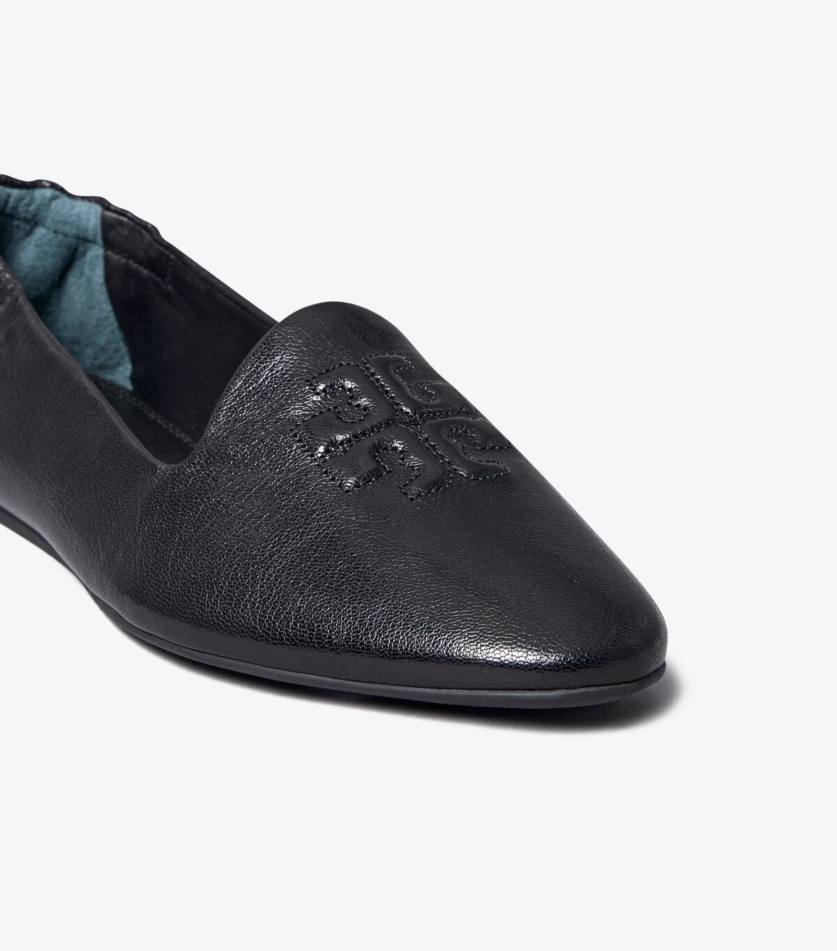 Tory Burch Black Smoking Slippers