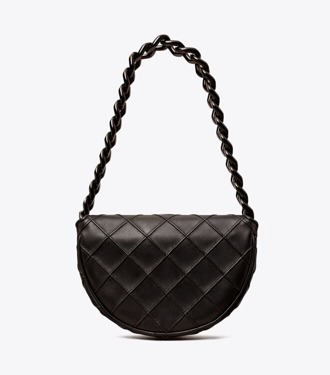 Tory Burch Black Mini Fleming Soft Shoulder Bags