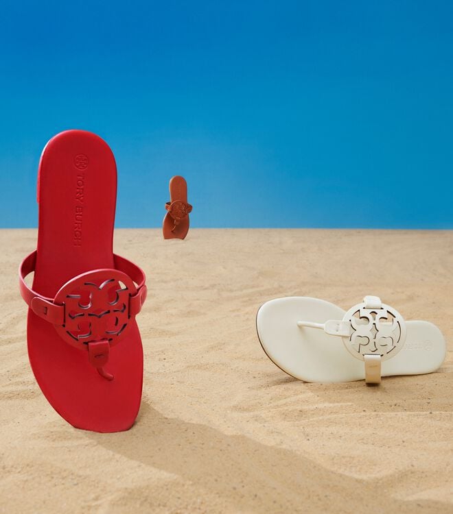 Tory Burch Red Miller Soft Sandals
