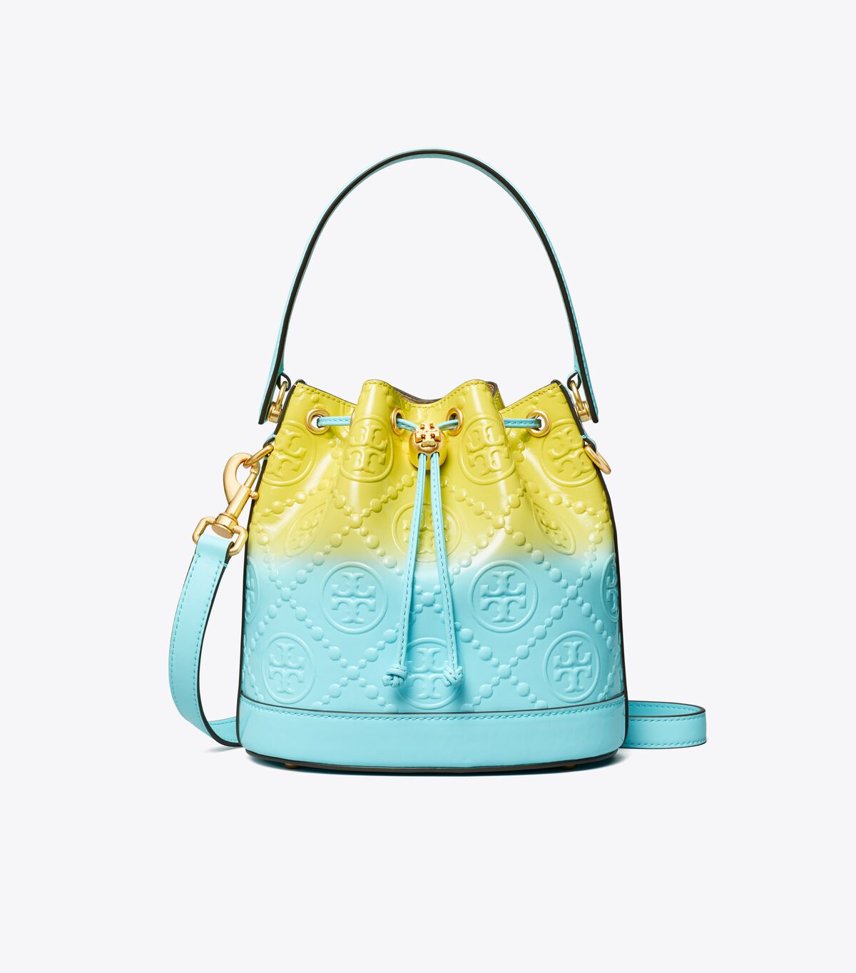 Tory Burch Yellow T Monogram Dip-dye Bucket Bags