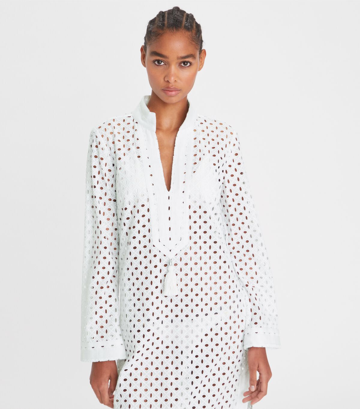 Tory Burch White Eyelet Mid-length Tory Dress