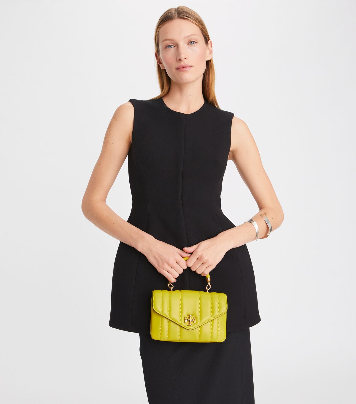 Tory Burch Yellow Green Mini Kira Satchel Bags