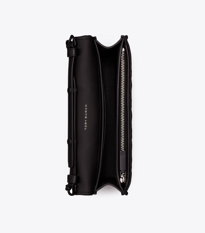 Tory Burch Black Fleming Matte Chain Mini Bag
