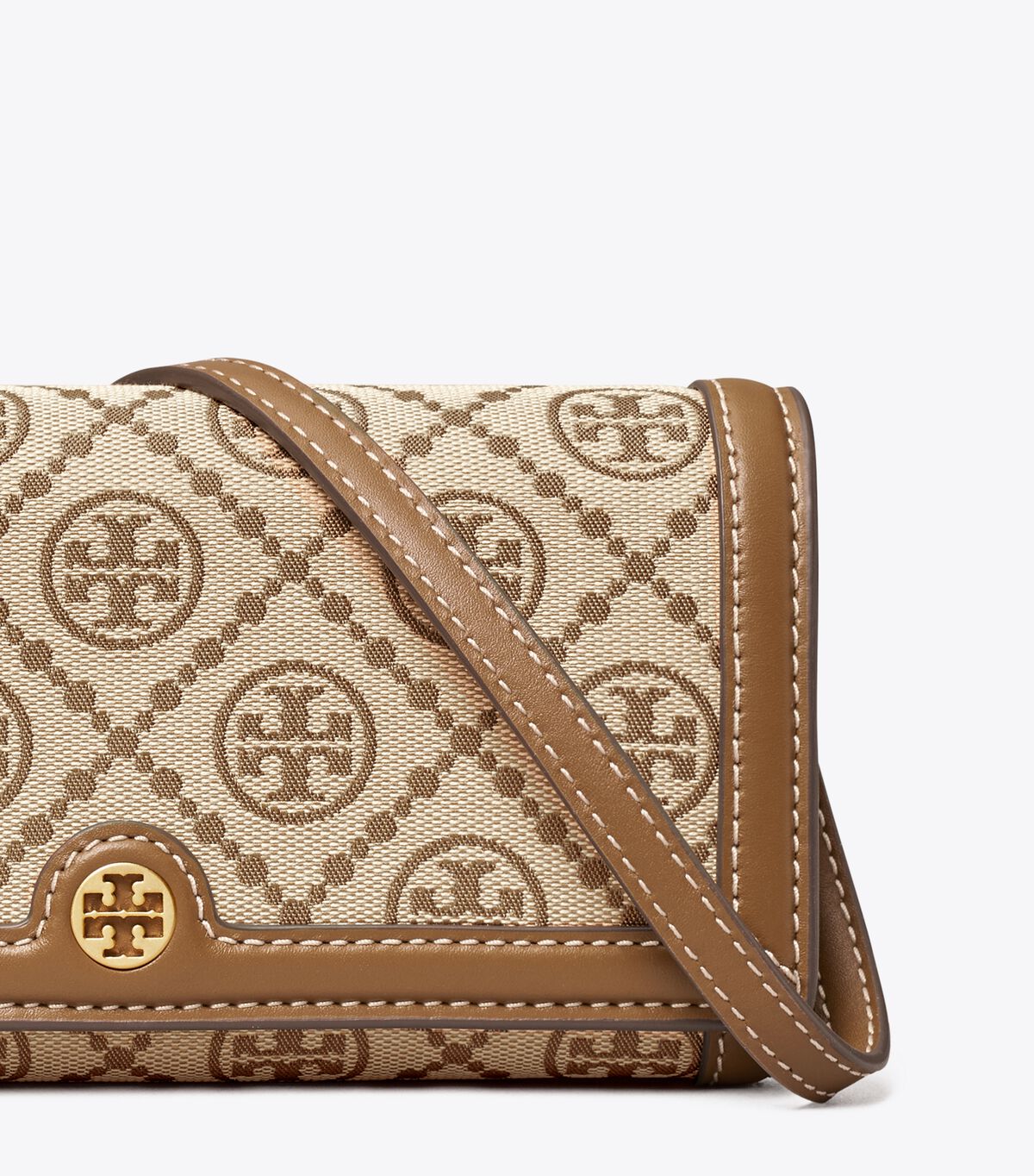Tory Burch Brown T Monogram Crossbody Bags