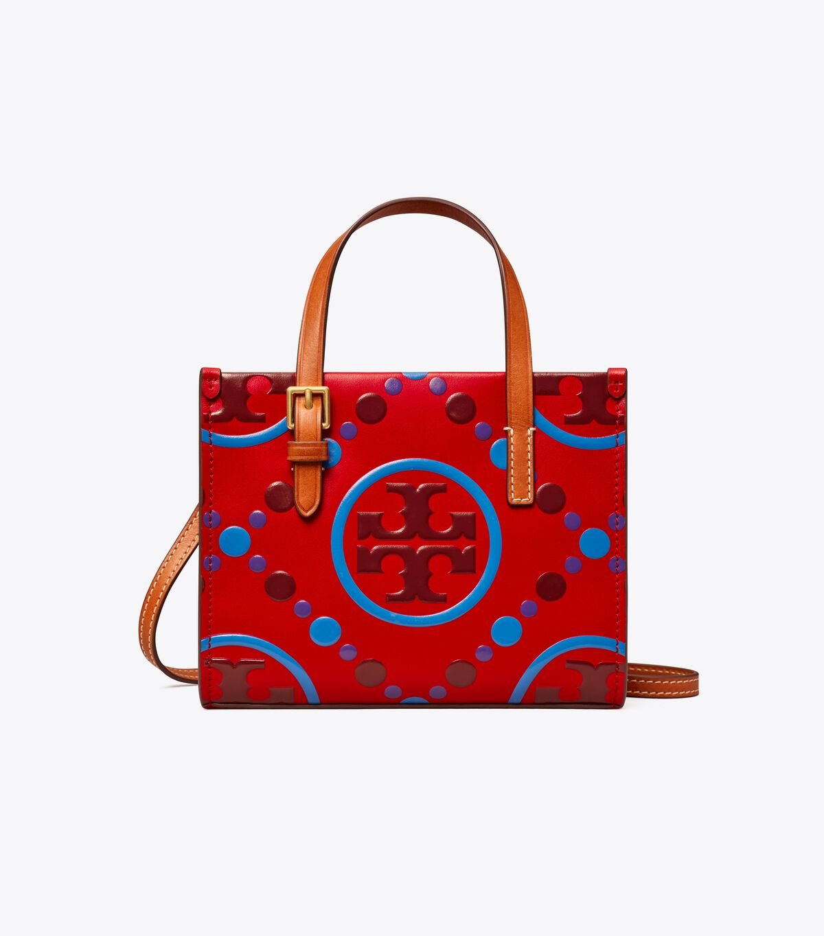 Tory Burch Red Mini T Monogram Tote Bags