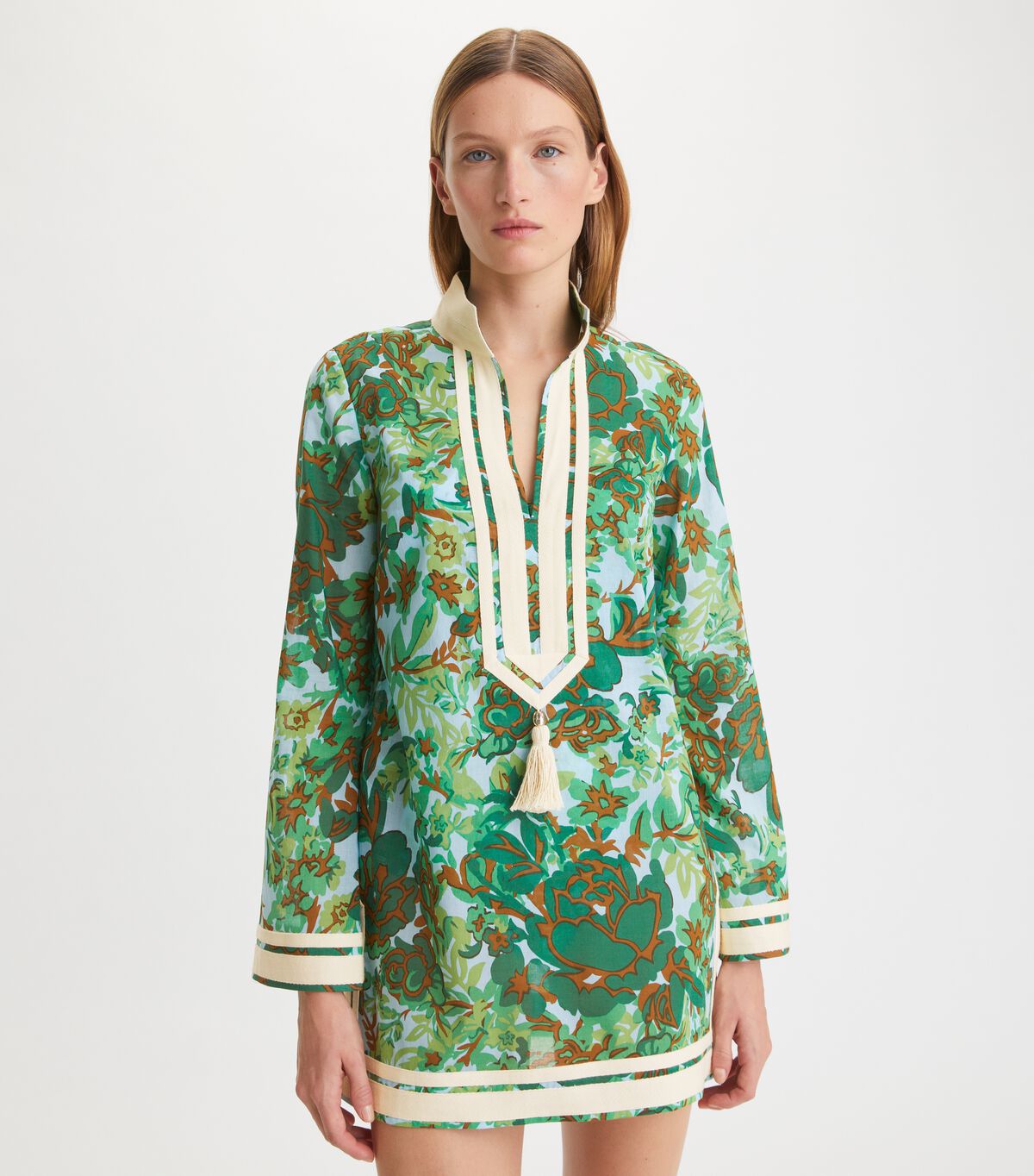 Tory Burch Green Printed Bikini Tops
