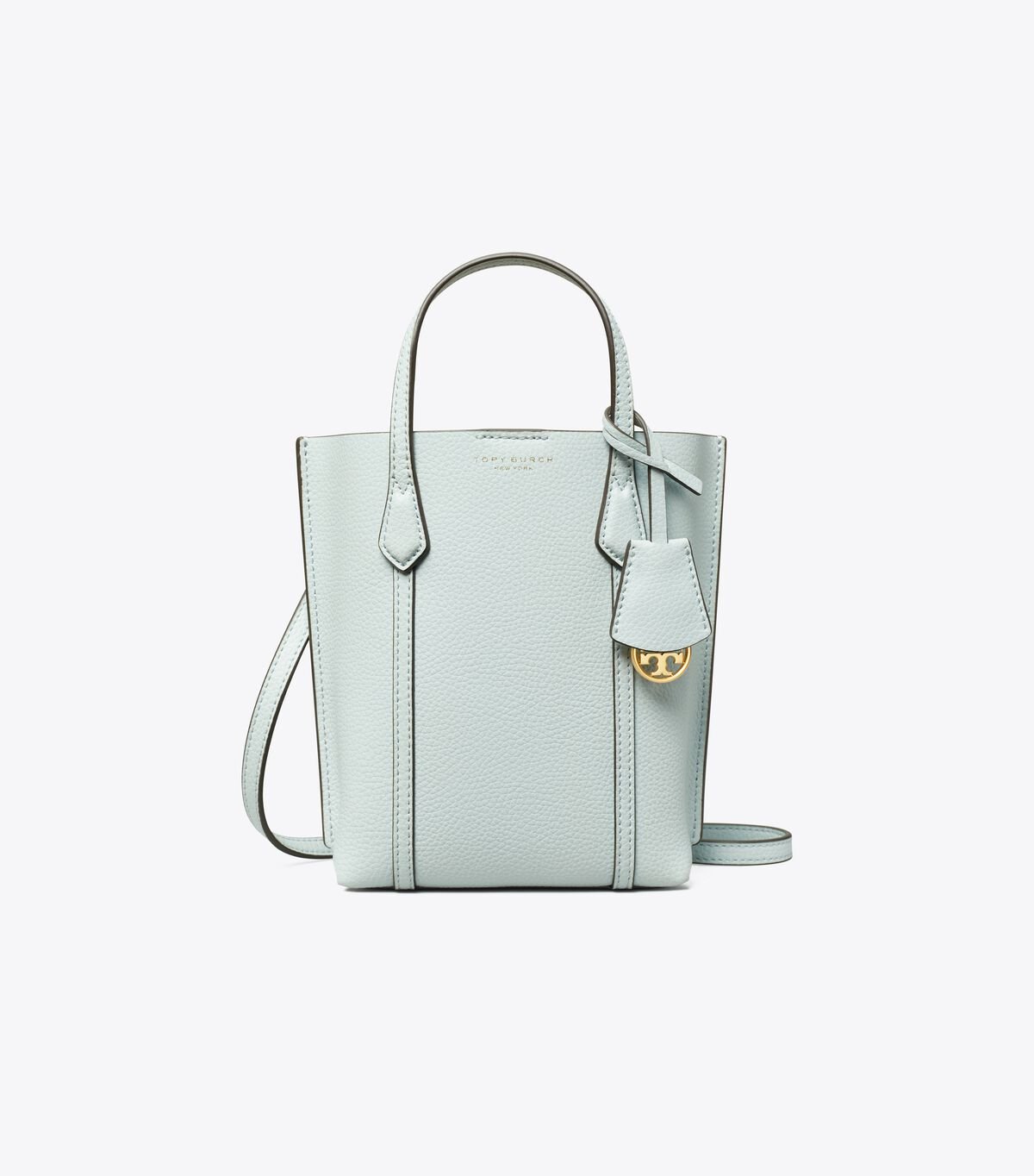 Tory Burch Turquoise / Grey Mini Perry Tote Bags