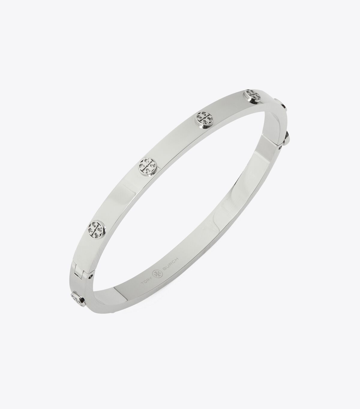 Tory Burch Silver Miller Stud Hinge 5mm Bracelet