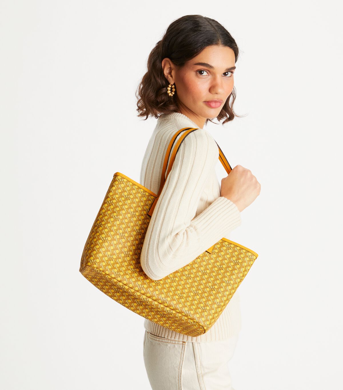 Tory Burch Orange Small Ever-ready Zip Tote Bags