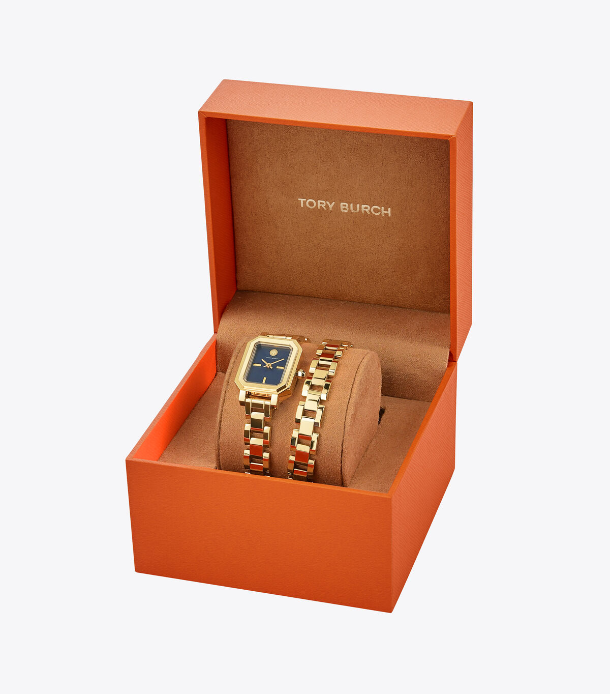 Tory Burch Navy Gold Robinson Mini Watches