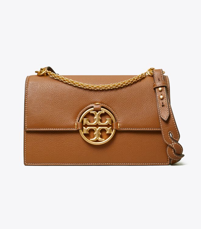 Tory Burch Brown Miller Shoulder Bags