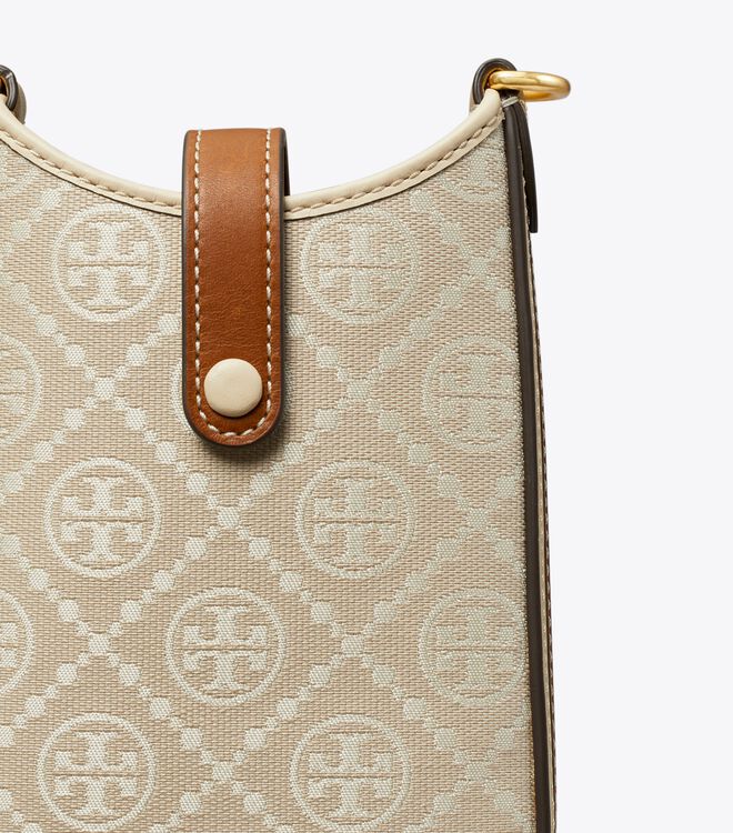 Tory Burch Beige T Monogram Mini Bag