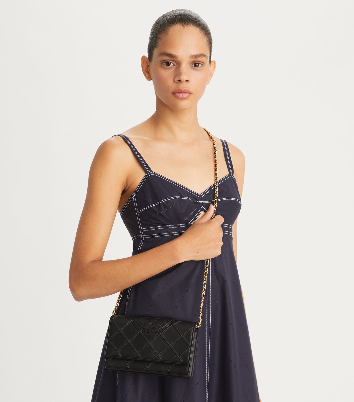 Tory Burch Black Fleming Soft Crossbody Bags