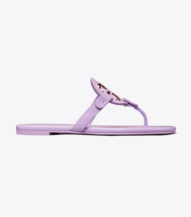 Tory Burch Lavender Miller Soft Patent Leather Sandals
