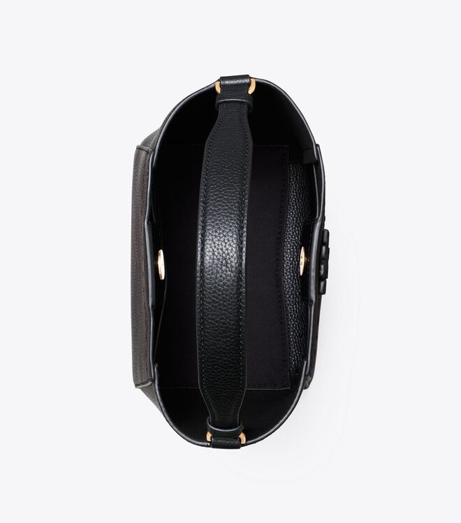 Tory Burch Black Small Mcgraw Bucket Bags
