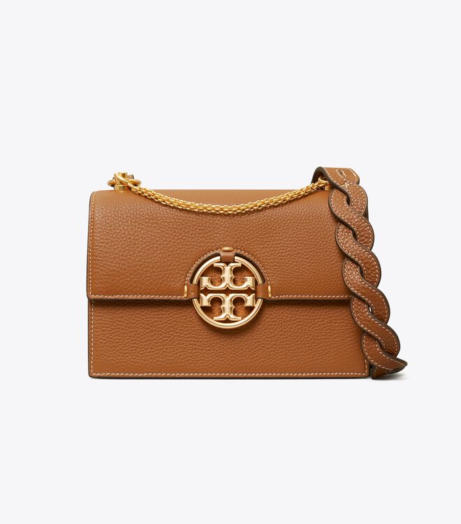 Tory Burch Brown Small Miller Shoulder Bags