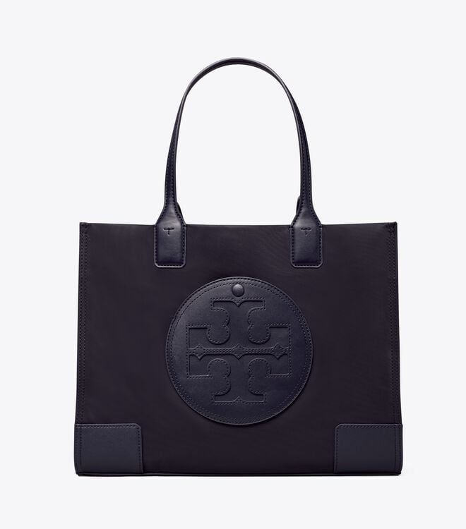 Tory Burch Navy Small Ella Tote Bags