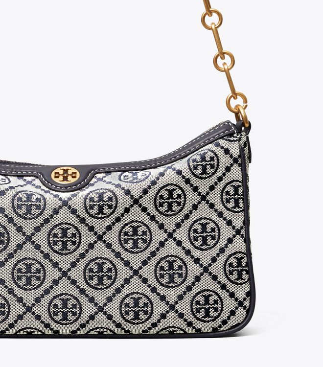 Tory Burch Navy T Monogram Jacquard Mini Bag