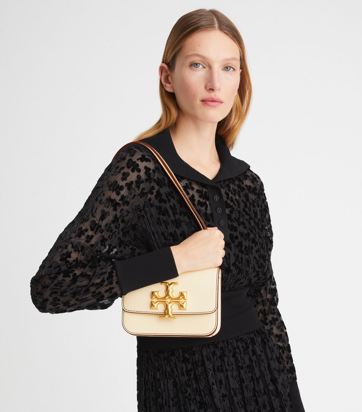 Tory Burch Light Cream Small Eleanor Shoulder Bags