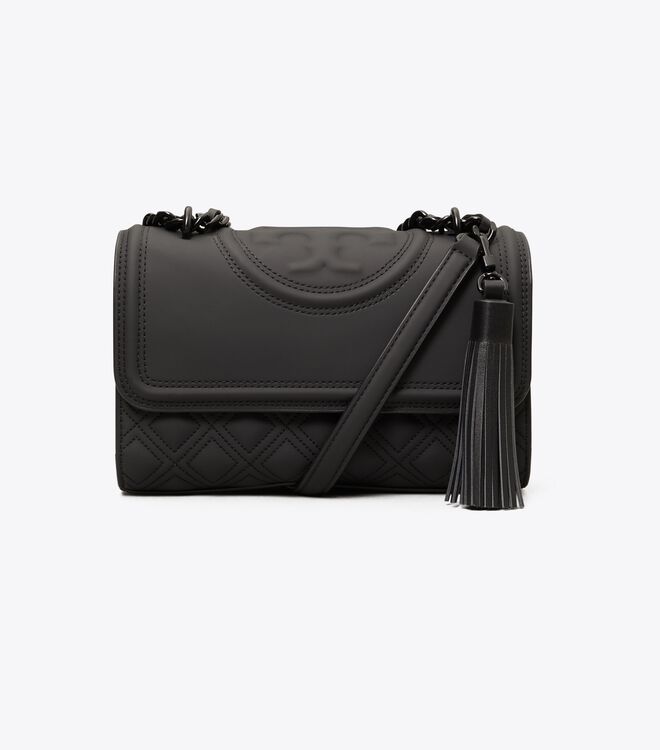 Tory Burch Black Small Fleming Matte Convertible Shoulder Bags