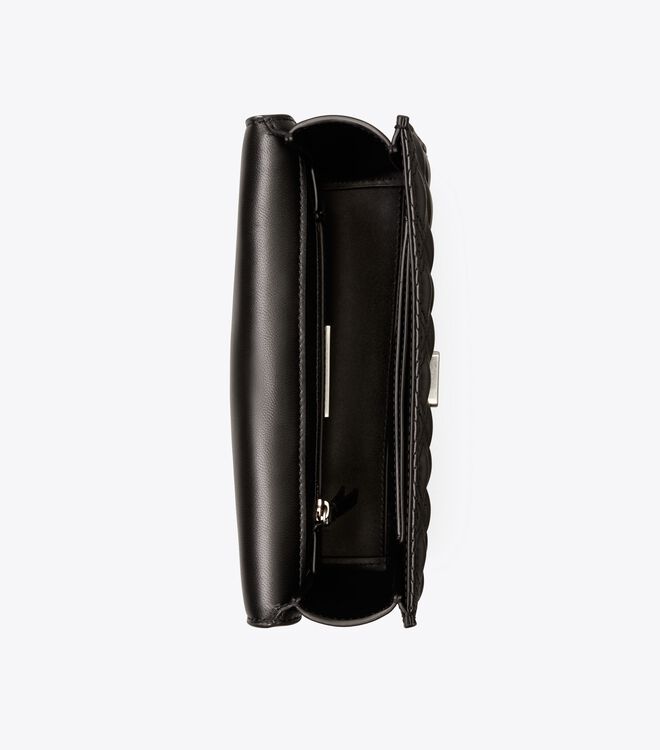 Tory Burch Black / Silver Small Fleming Convertible Shoulder Bags