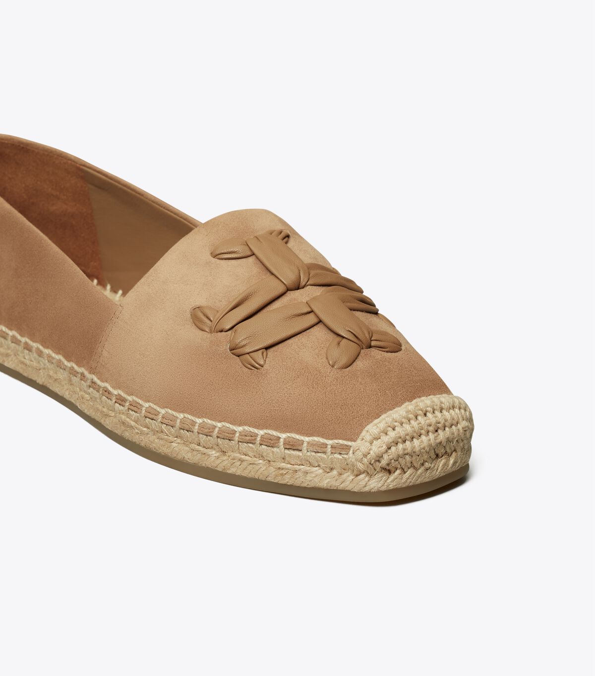 Tory Burch Khaki Woven Double T Aline Espadrille