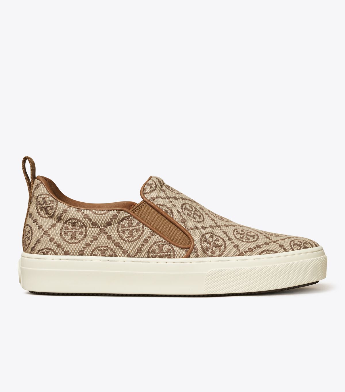 Tory Burch Royal Brown T Monogram Slip-on Sneakers