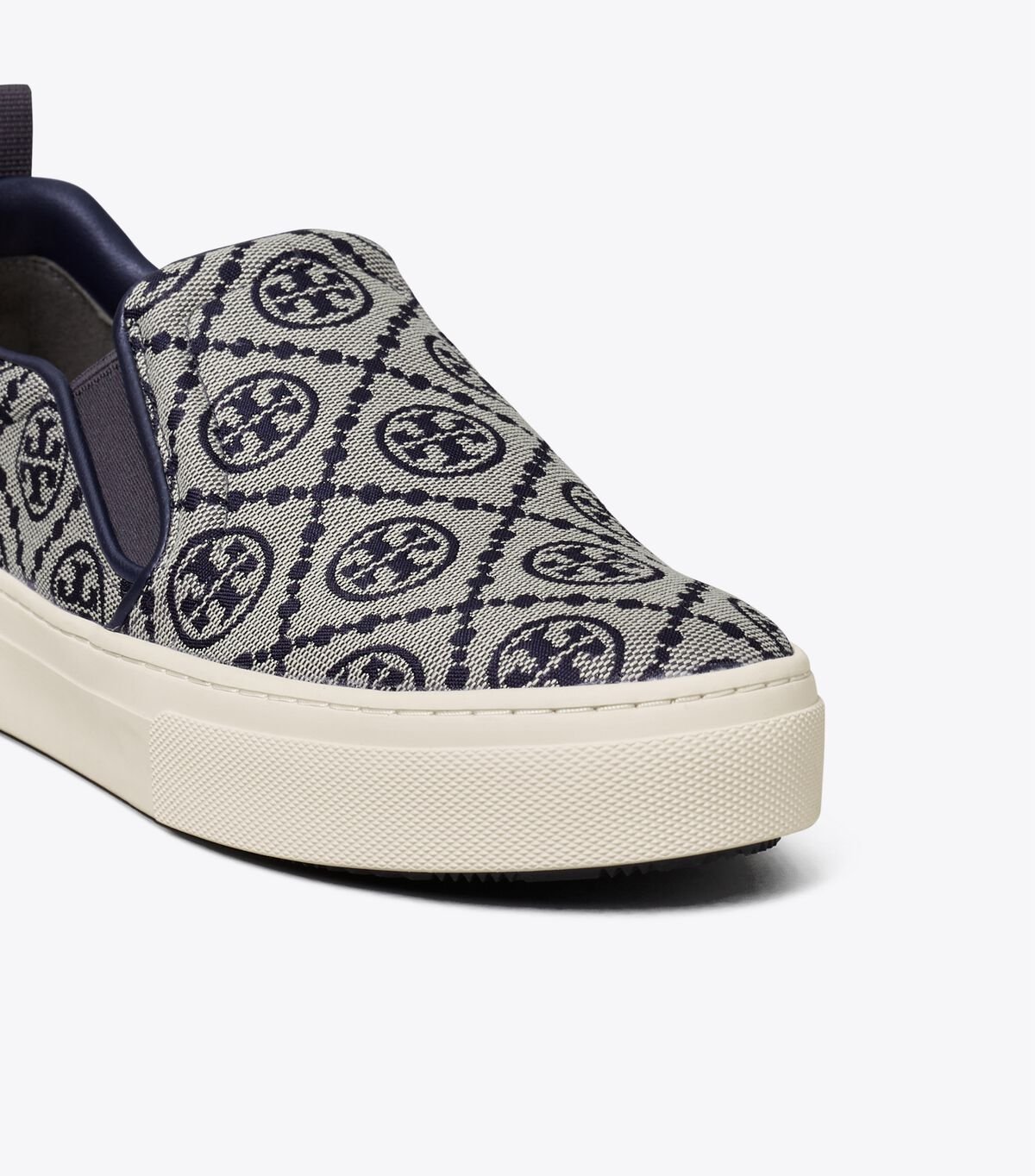 Tory Burch Navy T Monogram Slip-on Sneakers