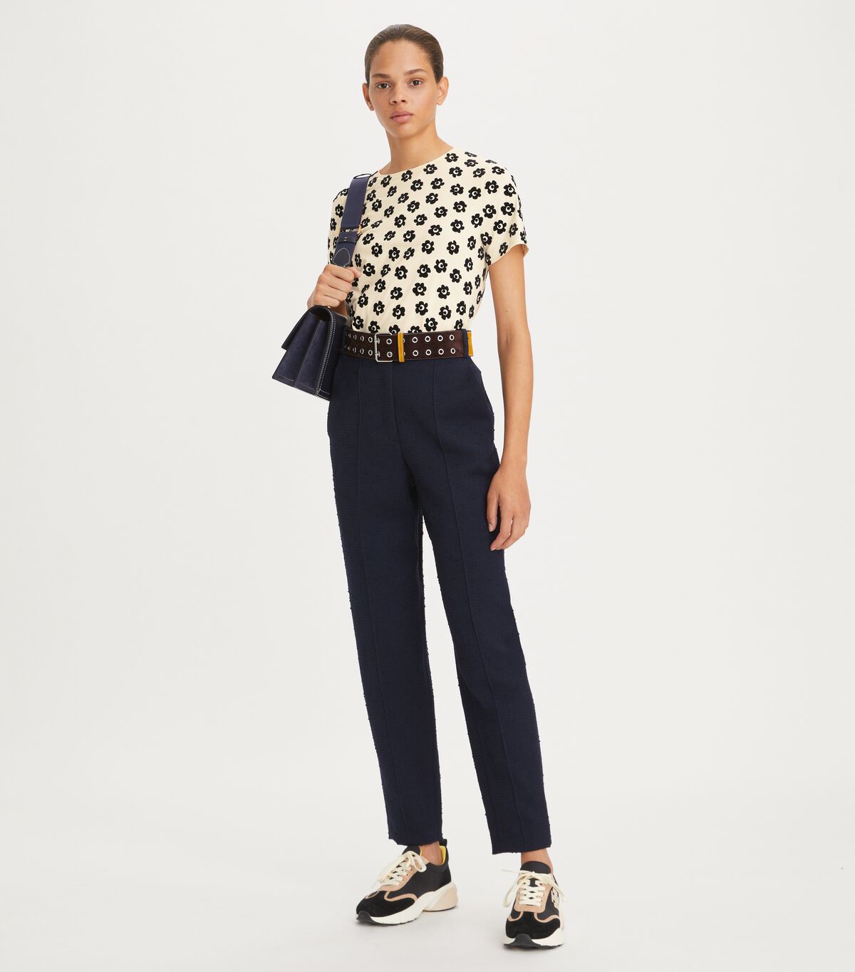 Tory Burch Black / Cream Good Luck Sneakers