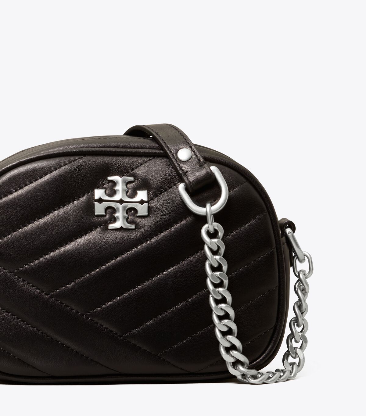 Tory Burch Black Kira Chevron Small Mini Bag