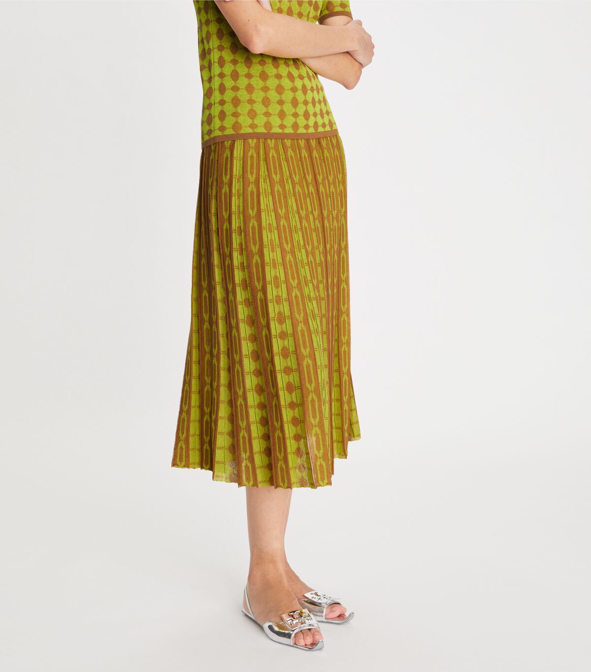 Tory Burch Dark Yellow Knit Jacquard Skirts