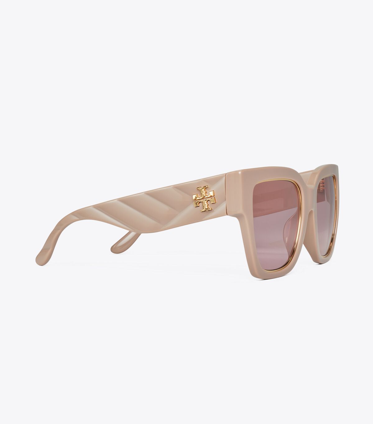 Tory Burch Rose Kira Chevron Square Sunglasses