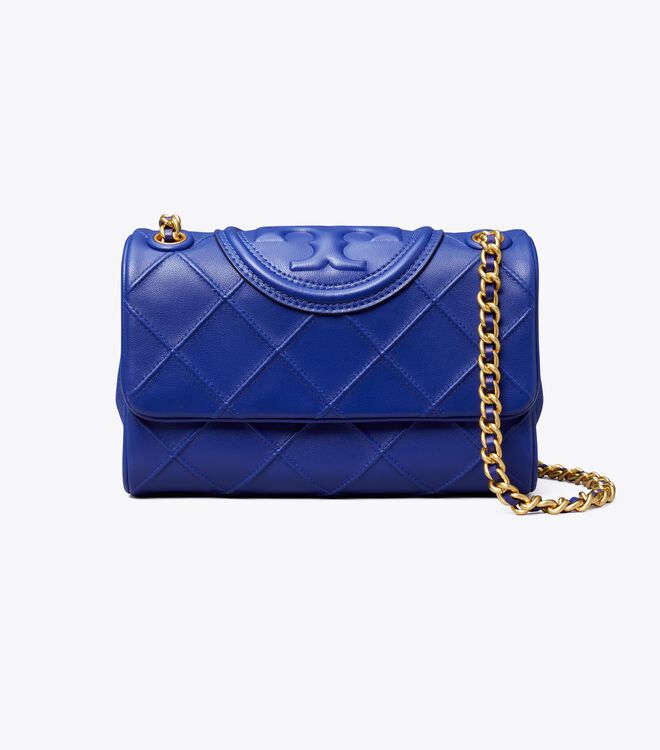 Tory Burch Navy Small Fleming Soft Convertible Shoulder Bags