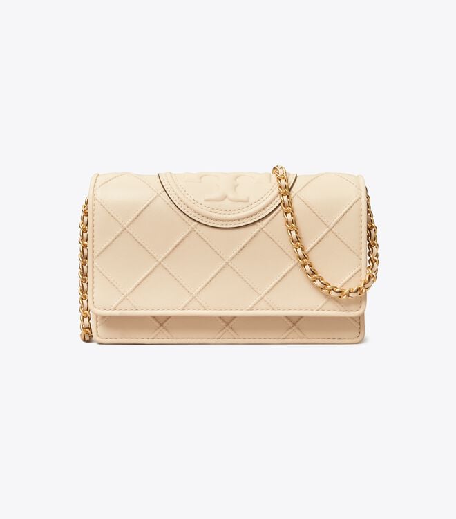 Tory Burch Cream Fleming Soft Wallets