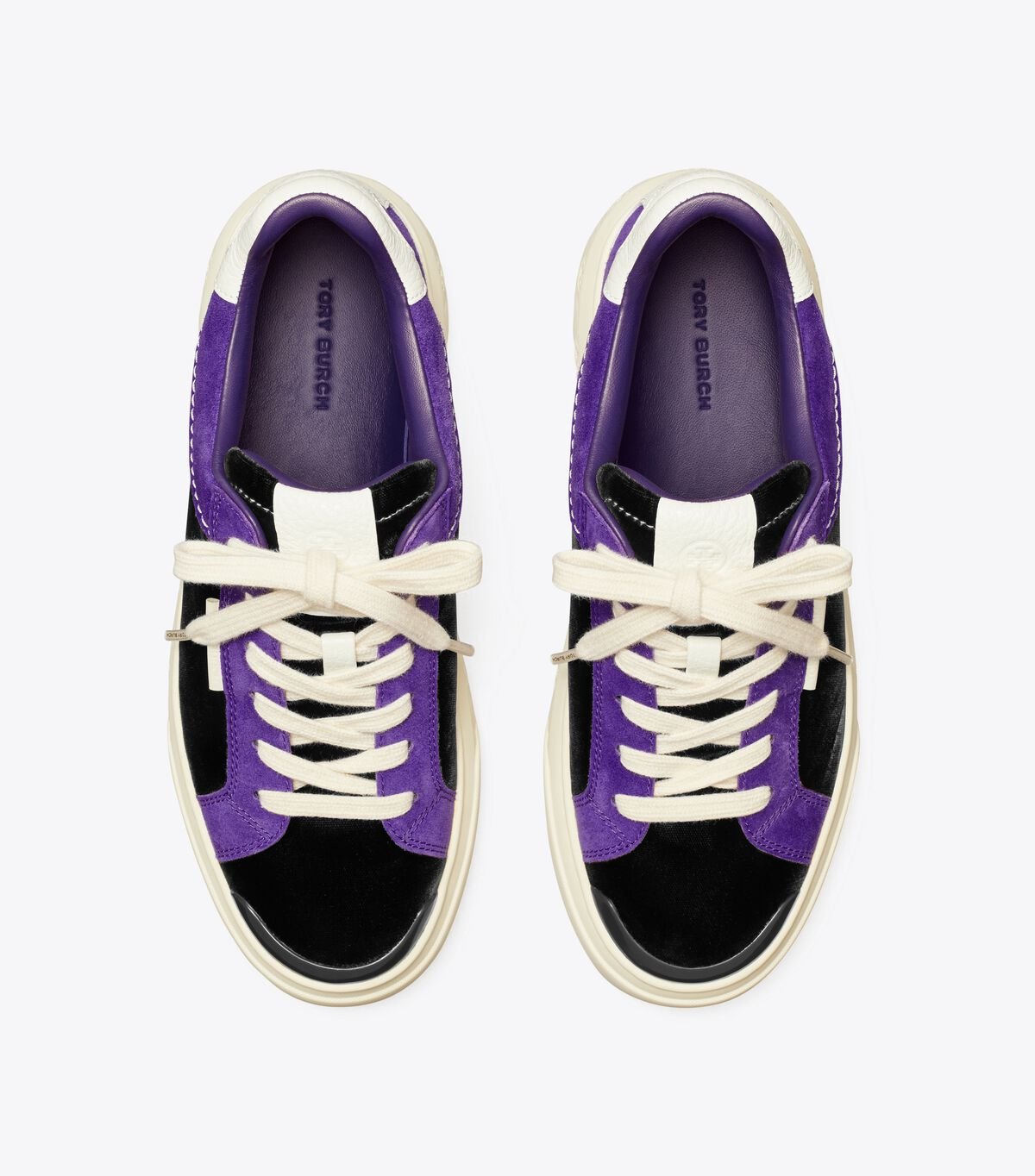 Tory Burch Black / Deep Purple / White Ladybug Sneakers