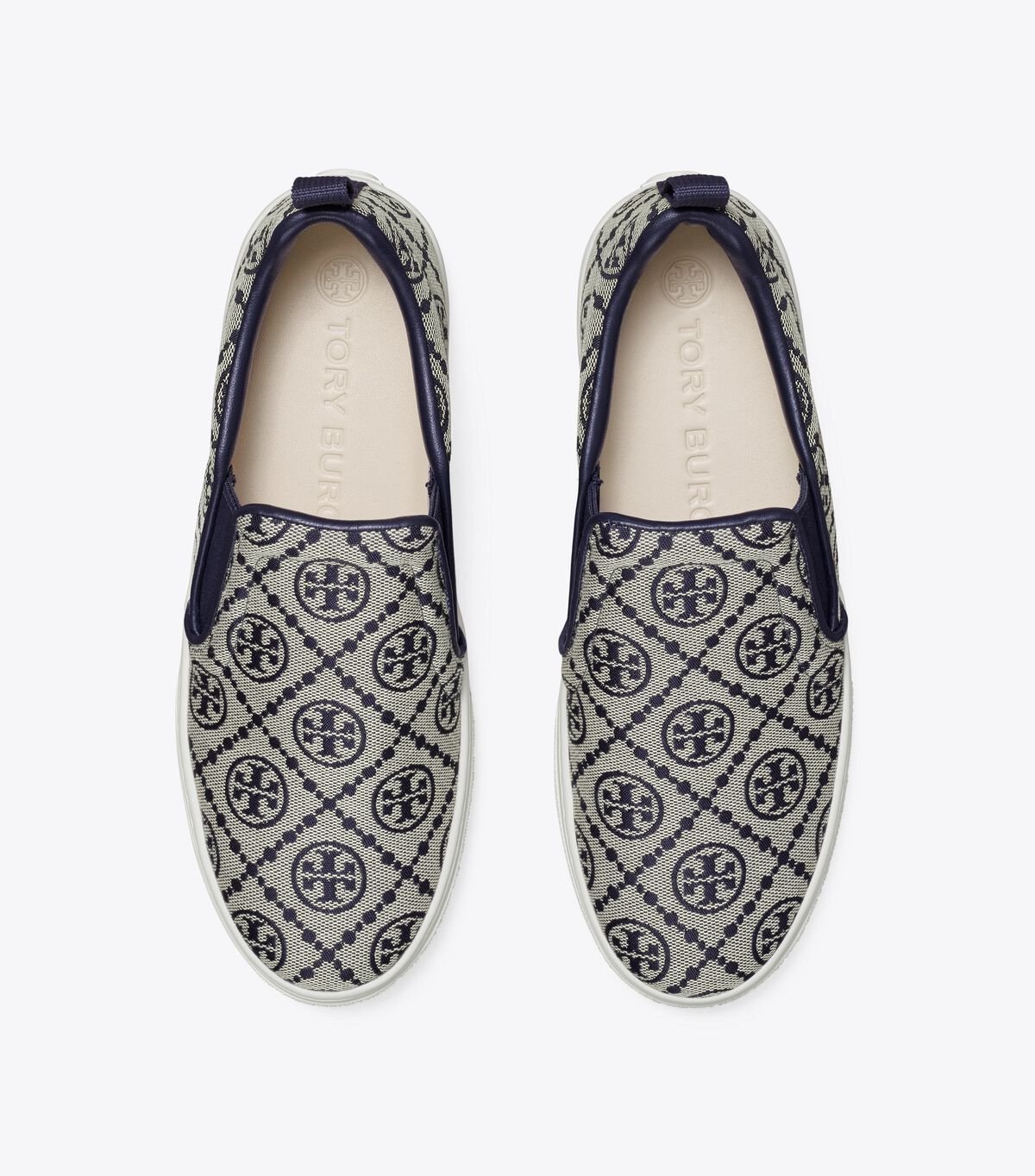 Tory Burch Navy T Monogram Slip-on Sneakers
